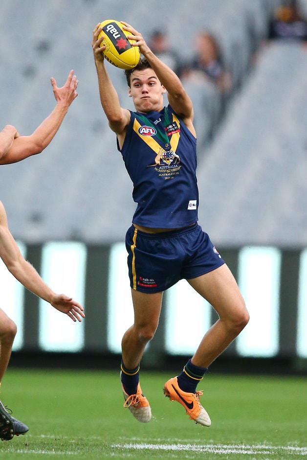 AFL 2016 Media - AFL Academy v Werribee MELBOURNE, AUSTRALIA - APRIL 1: Jack Bowes in action during the AFL Academy v Werribee match at the MCG in Melbourne, Australia on April 1, 2016. (Photo by Scott Barbour/AFL Media)